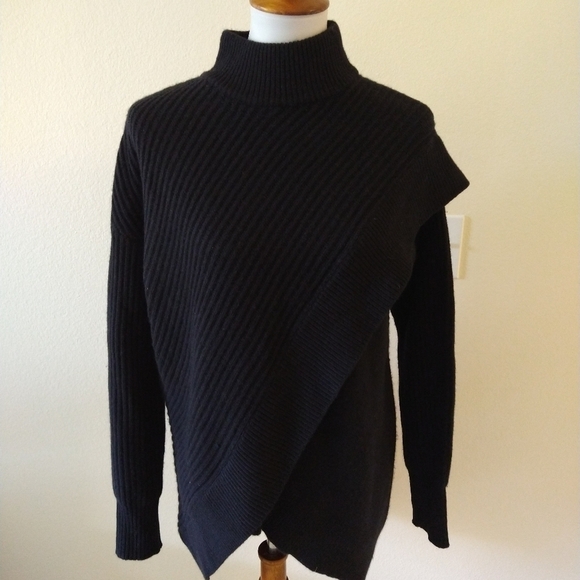 NWT Halogen Faux Wrap Cashmere Blend Sweater - Picture 2 of 12